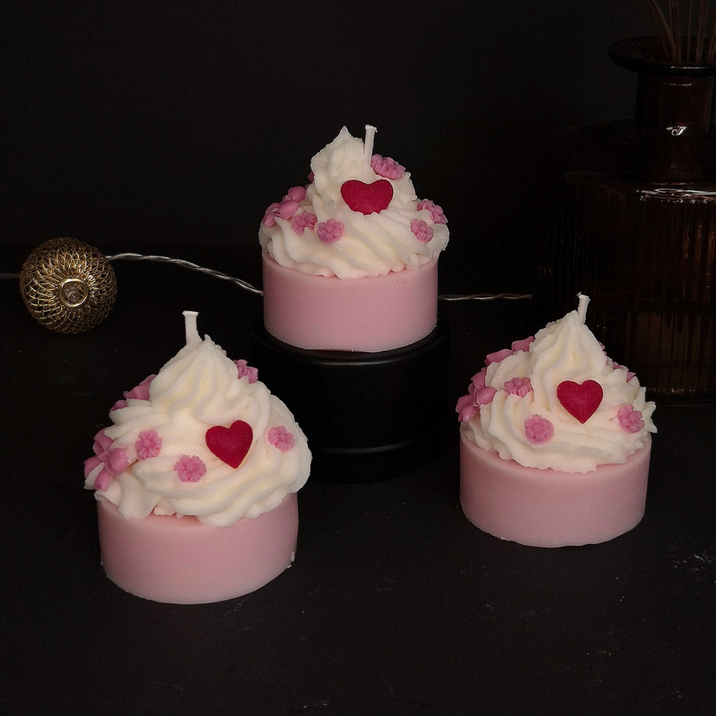 Kleine Valentinstagskerzen